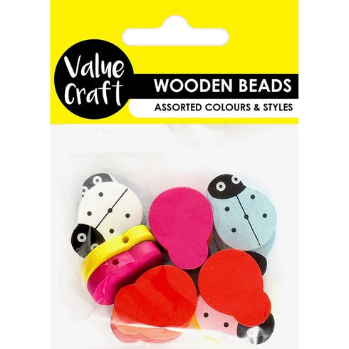 Ladybirds Shape Wooden Beads